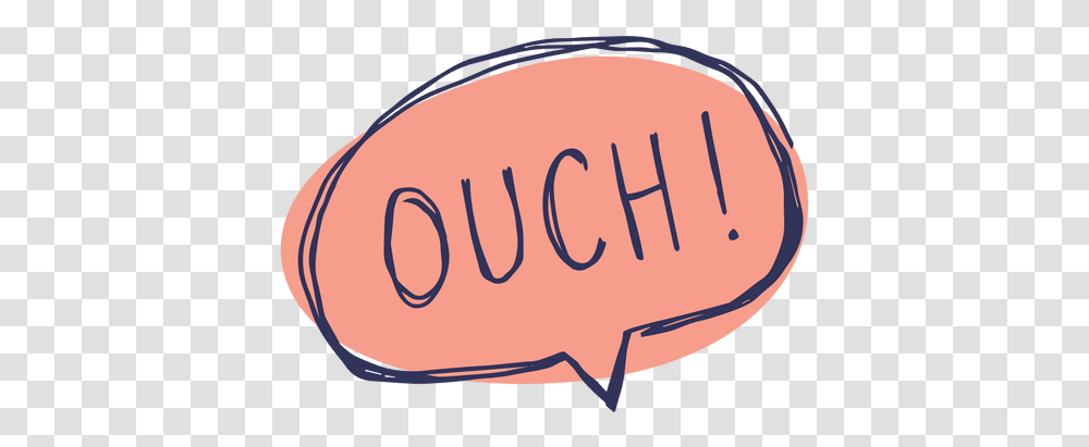 Ouch Cartoon Comic Slang Words Palabras, Label, Text, Food, Animal Transparent Png