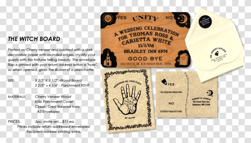 Ouija Board Wedding Invitations, Label, Poster, Advertisement Transparent Png