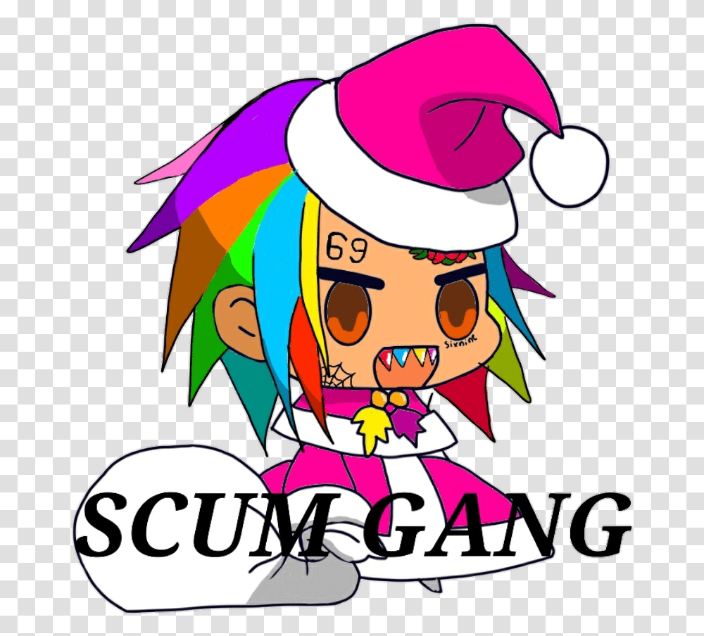 Our Boy Will Be Back Before Christmas 6ix9ine Cartoon, Graphics, Poster, Advertisement, Female Transparent Png
