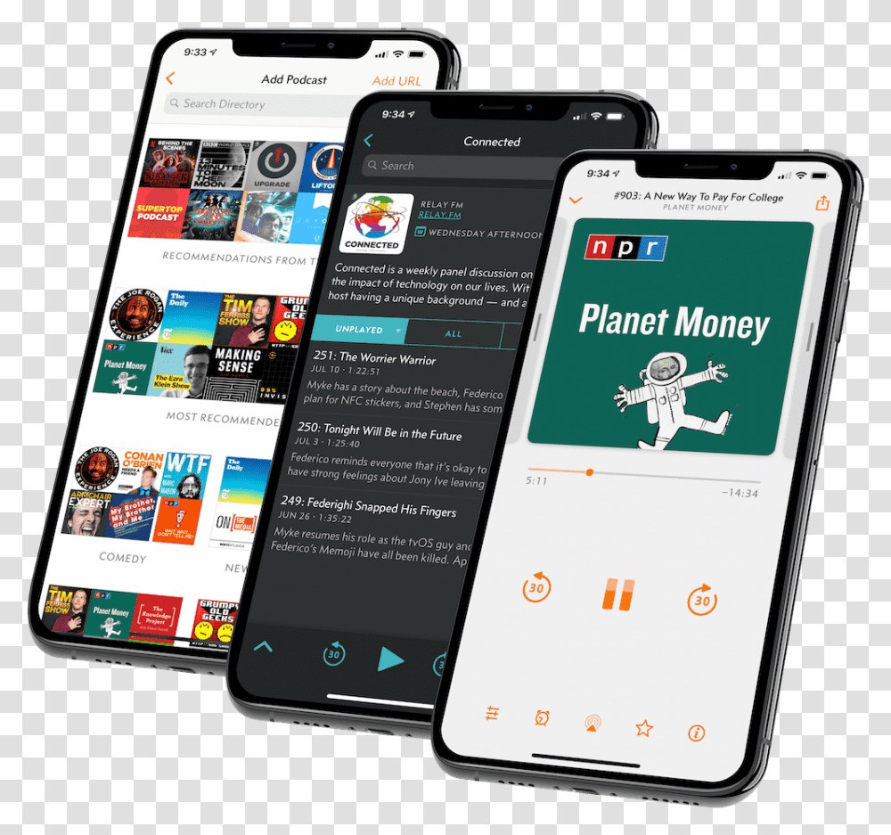 Our Favorite Podcast App For Iphone & Ipad Overcast - The Portable, Mobile Phone, Electronics, Cell Phone, Computer Transparent Png