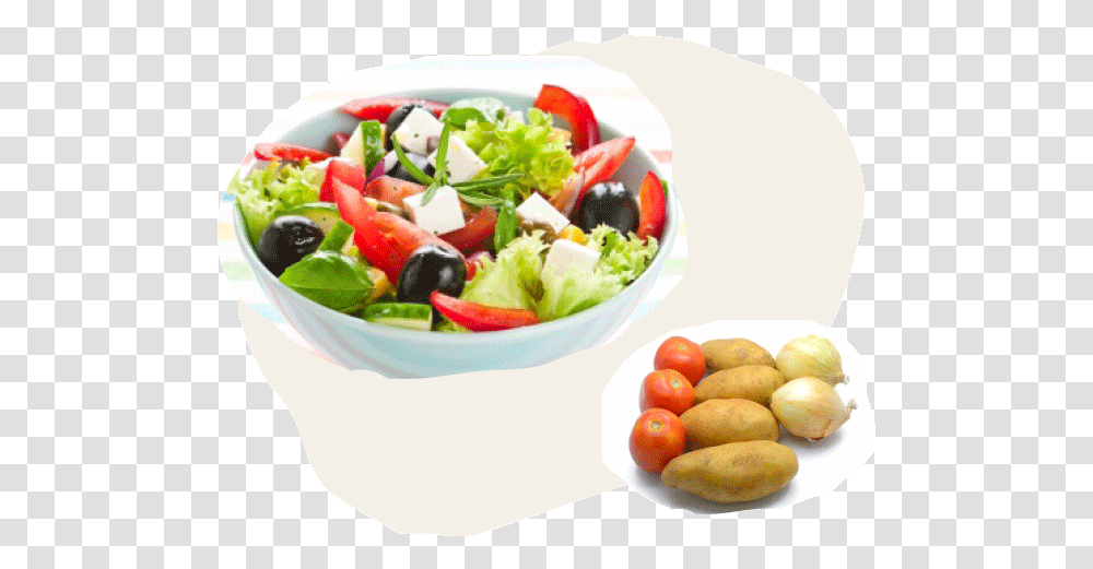 Our Food Greek Salad, Plant, Produce, Vegetable, Bowl Transparent Png