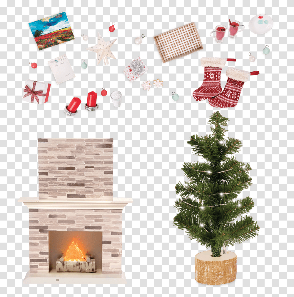 Our Generation Christmas Set, Tree, Plant, Christmas Tree, Ornament Transparent Png