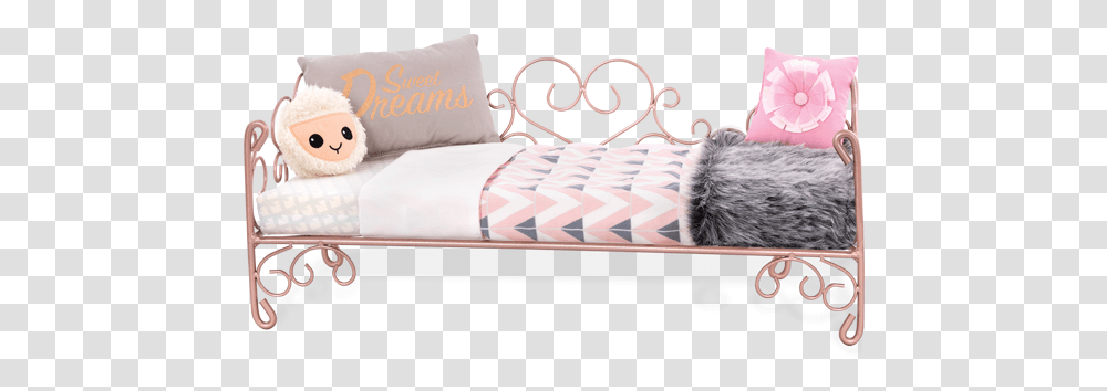 Our Generation Doll Bed, Furniture, Crib, Cushion, Pillow Transparent Png