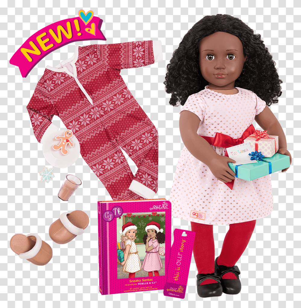 Our Generation Doll Noelle, Toy, Person, Human, Pajamas Transparent Png