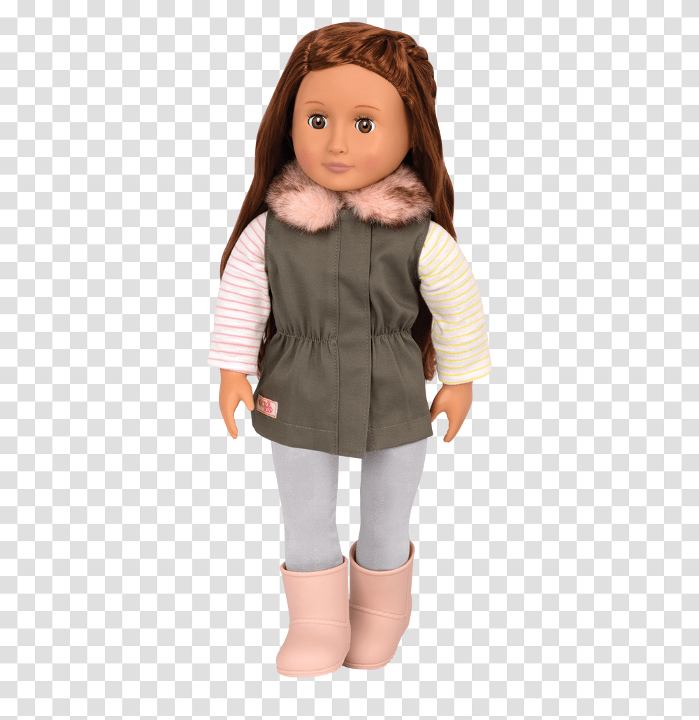 Our Generation Doll Orange Hair, Coat, Person, Overcoat Transparent Png