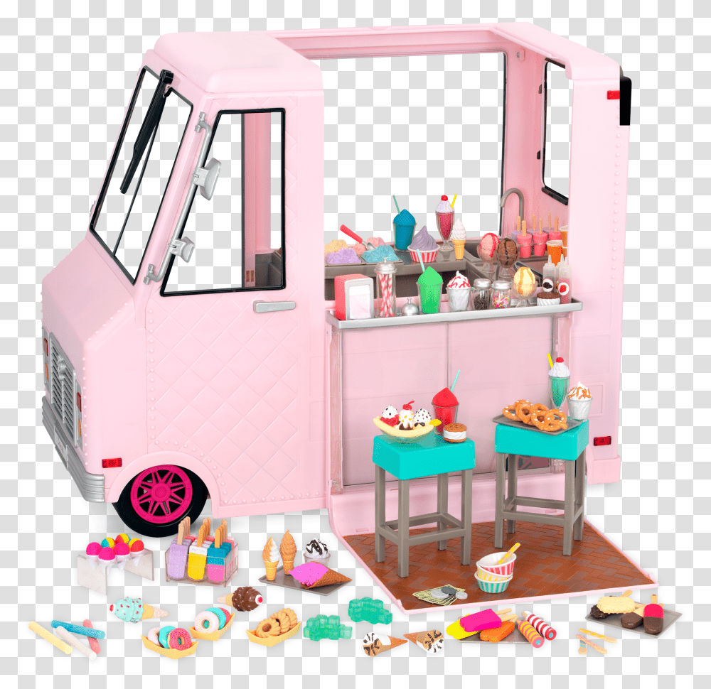 Our Generation Ice Cream Truck Pink Og Girl Ice Cream Truck Transparent Png