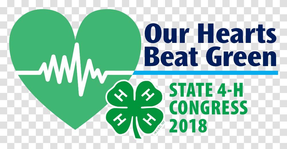 Our Hearts Beat Green Logo 4 H Clover, Recycling Symbol Transparent Png