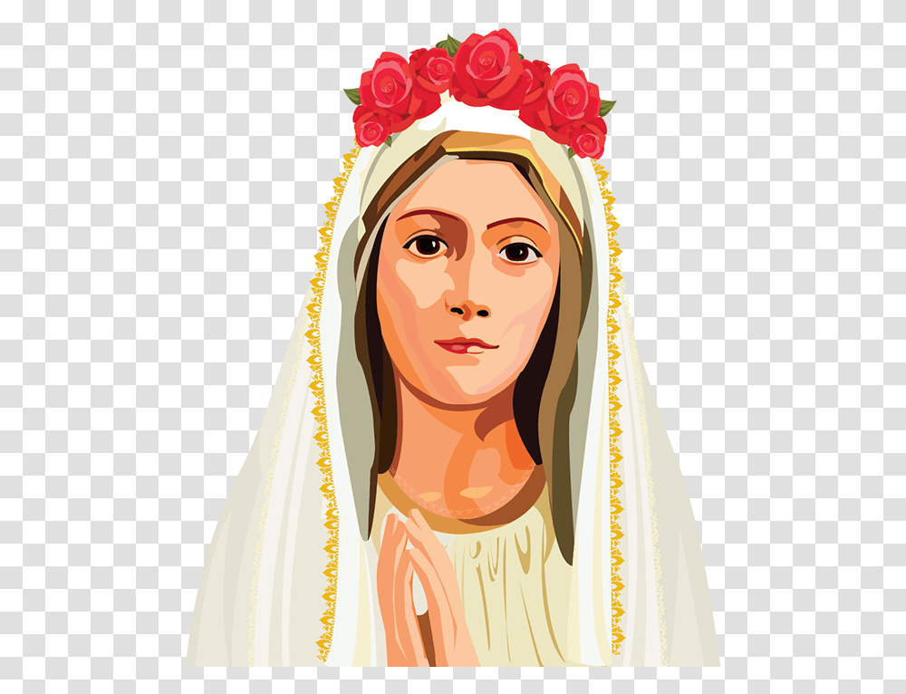 Our Lady Of Fatima, Face, Apparel, Veil Transparent Png