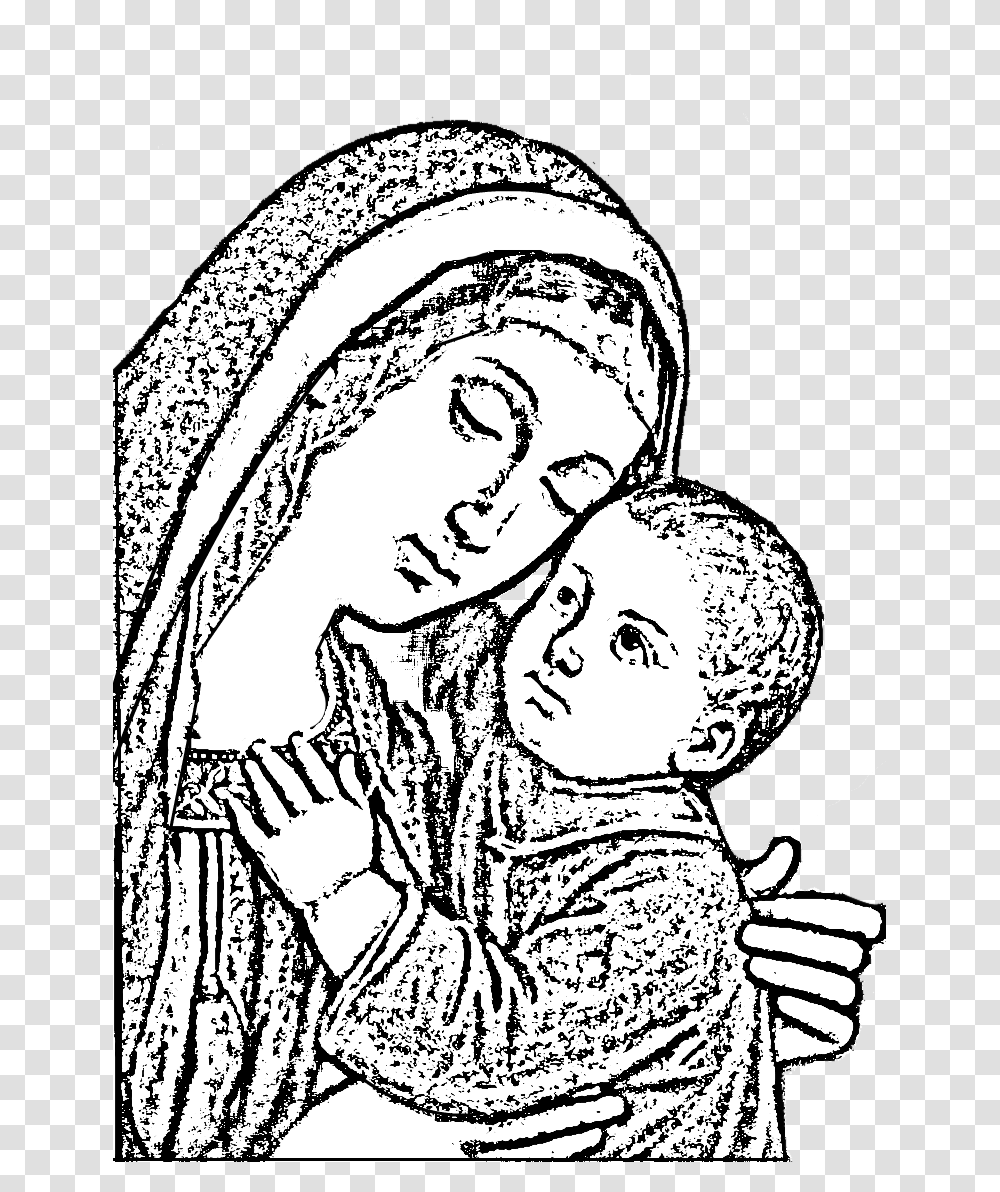 Our Lady Of Good Counsel, Person, Drawing, Sketch Transparent Png