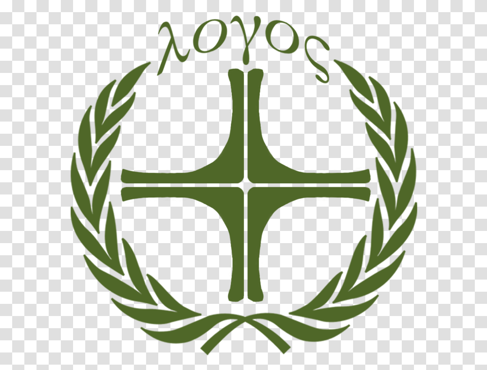 Our Logo Combines The Cross With The Laurel Wreath, Emblem, Painting Transparent Png