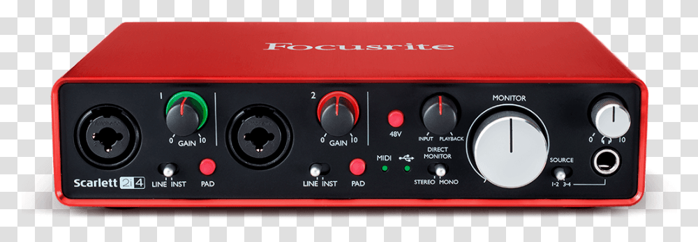Our Most Versatile Usb Powered Audio Interface Scarlett 2i4 2nd Gen, Electronics, Amplifier, Stereo, Cooktop Transparent Png