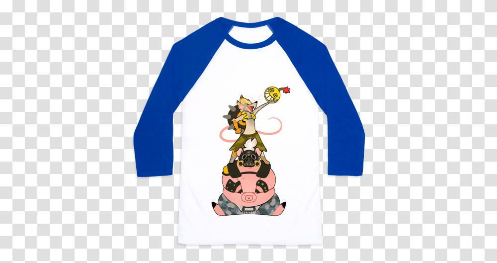 Our Names Are Junkrat And Roadhog Baseball Tee, Sleeve, Clothing, Long Sleeve, Shirt Transparent Png