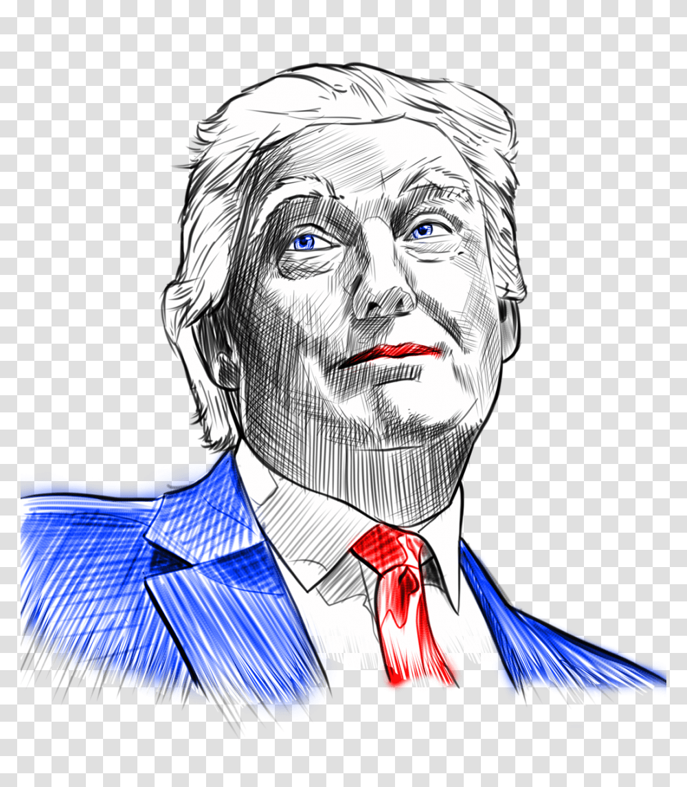 Our Priority Is To Present Donald Trump With A Romanian Project, Person, Human, Drawing Transparent Png