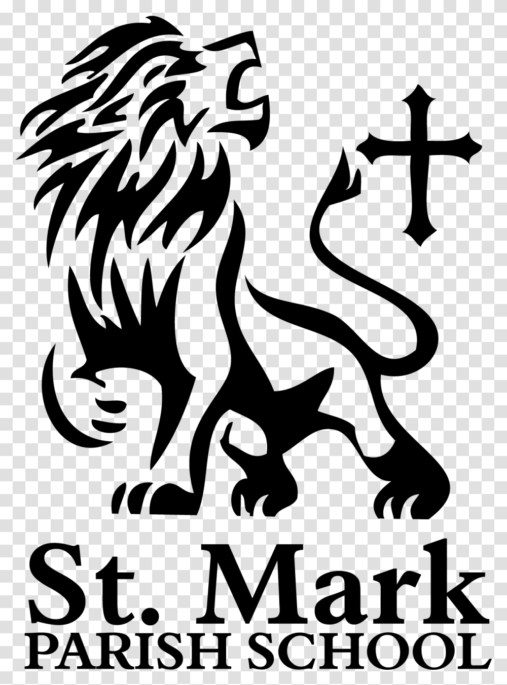 Our School Saint Mark Catholic Church Lion Of St Mark Logo, Gray, World Of Warcraft Transparent Png