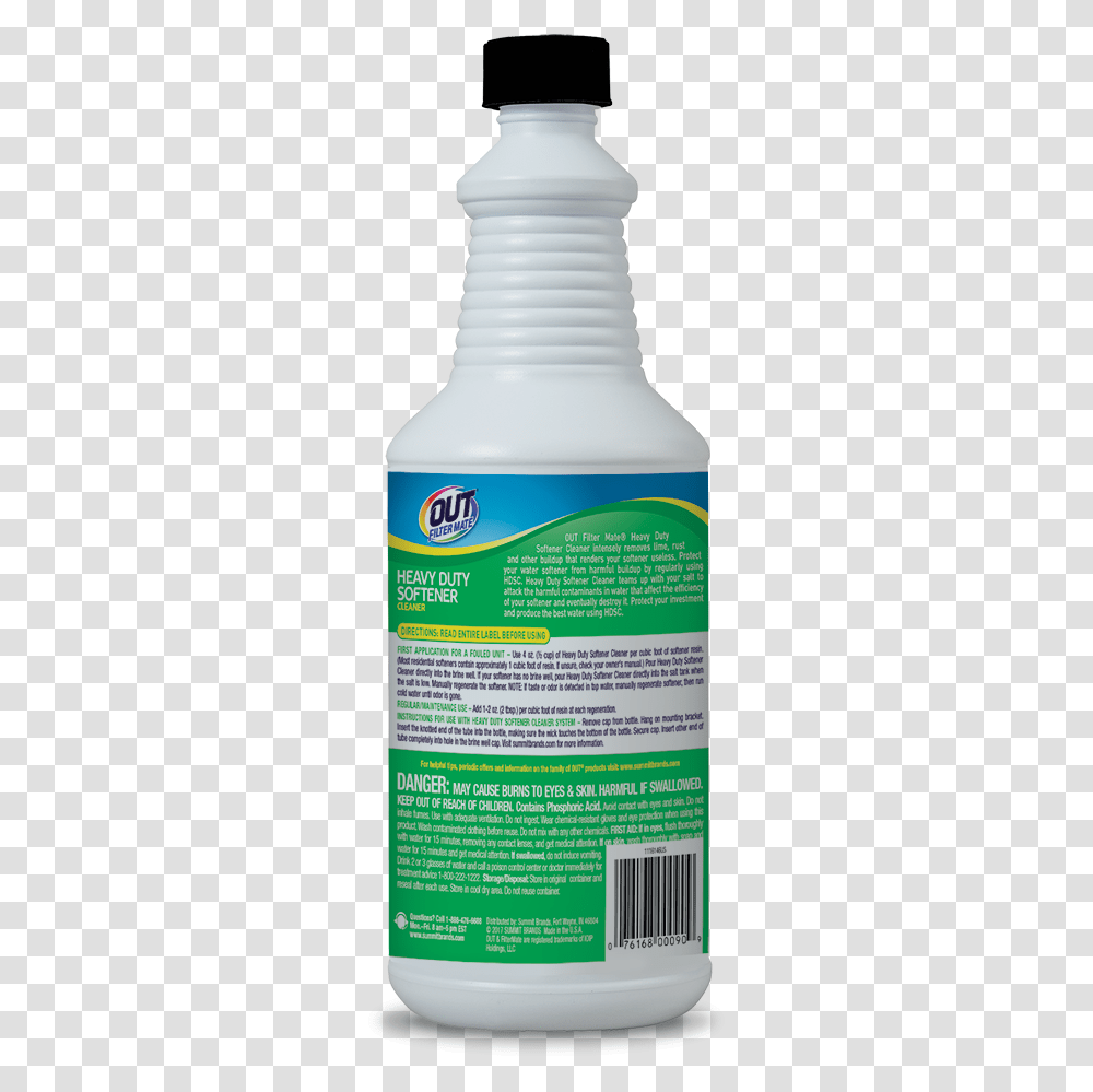 Out Filter Mate Heavy Duty Water Softener Cleaner Package Bottle, Mayonnaise, Food, Plant, Beer Transparent Png