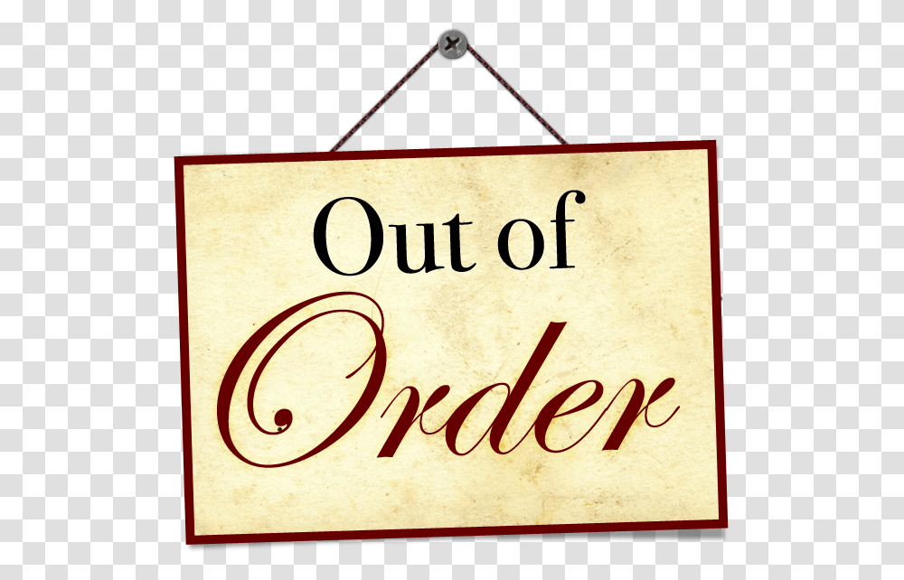 Out Of Order Royalty Free Files Cute Out Of Order Signs, Text, Alphabet, Poster, Advertisement Transparent Png