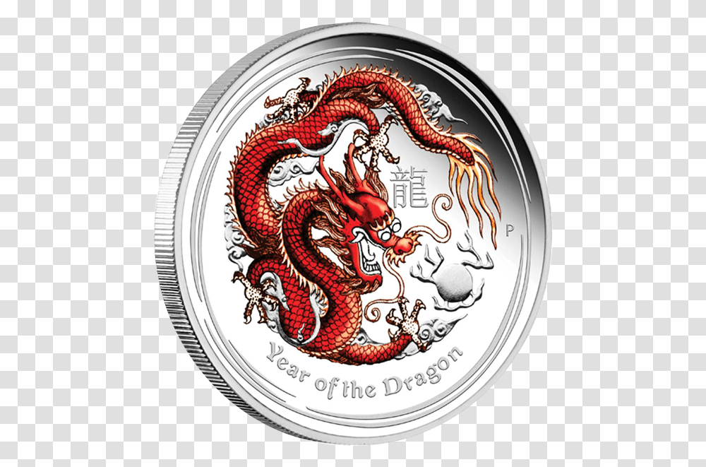 Out Of Stock 2012 Australian Year Of The Dragon Silver Coin, Painting, Money Transparent Png