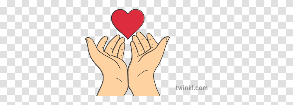 Out Stretched Hands Holding Love Illustration Twinkl For Women, Toe, Wrist Transparent Png