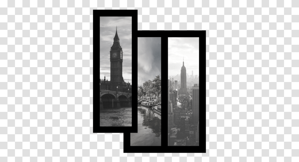 Out With The Old Skyline, Tower, Architecture, Building, Collage Transparent Png