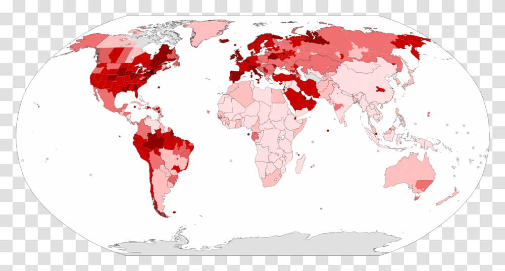 Outbreak World Map Per Capita Covid 19 Map March, Diagram, Atlas, Plot Transparent Png