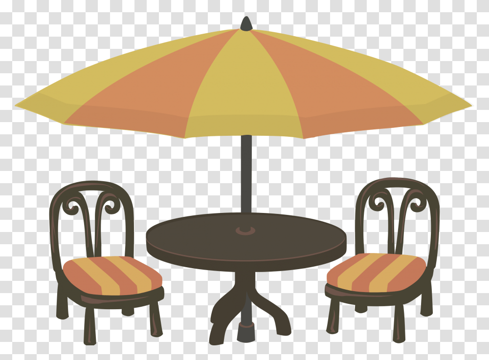 Outdoor Cafe Seating Icons, Chair, Furniture, Patio Umbrella, Garden Umbrella Transparent Png