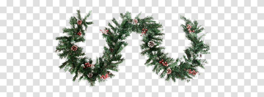 Outdoor Christmas Garland Pic Christmas Garland, Tree, Plant, Ornament, Christmas Tree Transparent Png