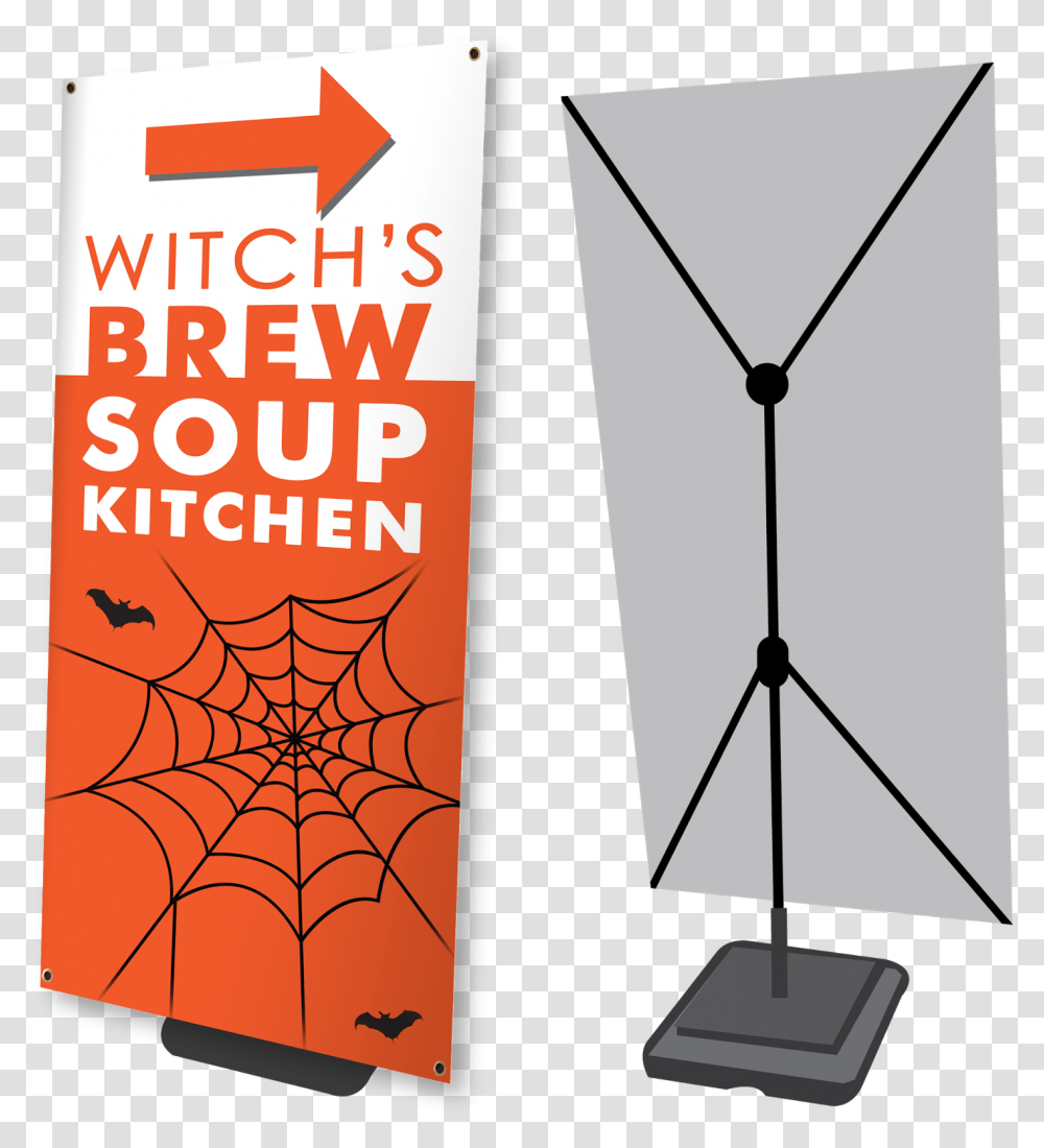 Outdoor Halloween Banner Stands Banner Spider, Spider Web, Utility Pole Transparent Png