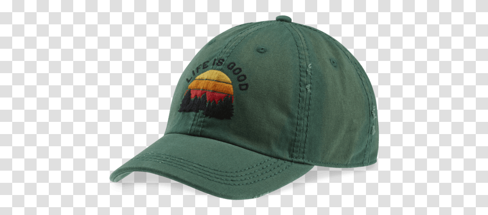 Outdoor Lig Sunwashed Chill Cap Life Is Good Green Hat, Apparel, Baseball Cap Transparent Png
