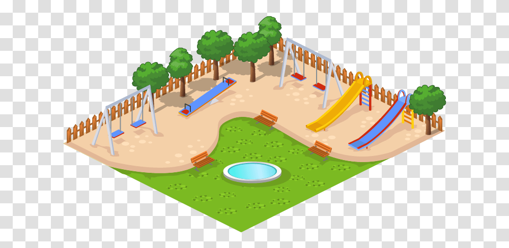 Outdoor Play Equipment Playground, Building, Outdoors, Vegetation, Plant Transparent Png