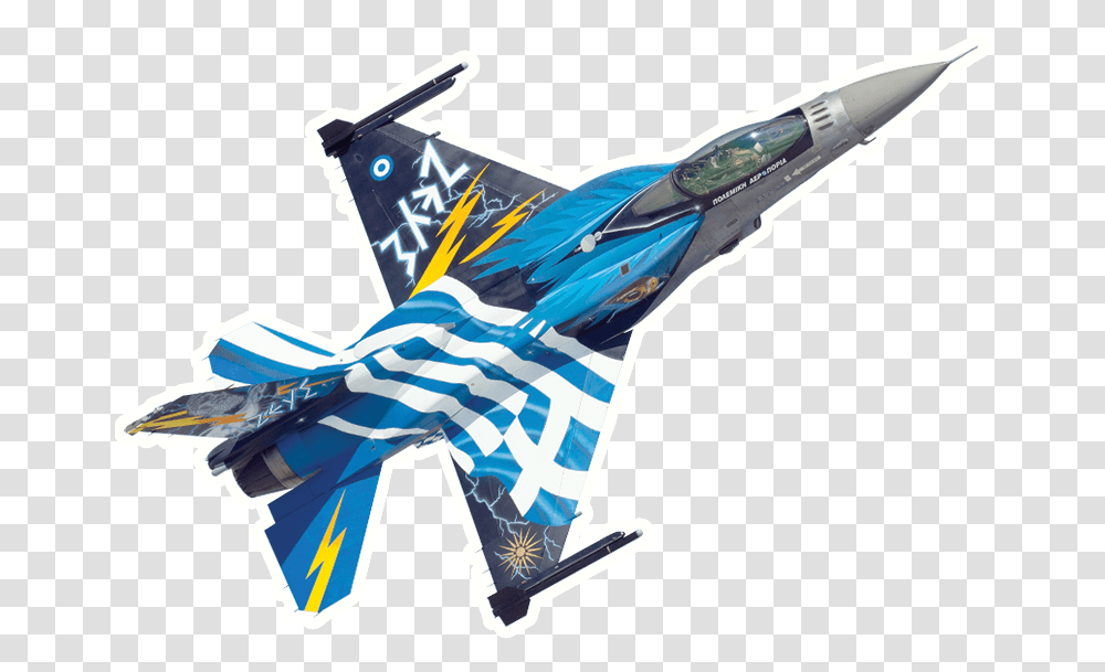Outdoor Vinyl Sticker F16 Hellenic Air Force General Dynamics F 16 Fighting Falcon, Aircraft, Vehicle, Transportation, Airplane Transparent Png