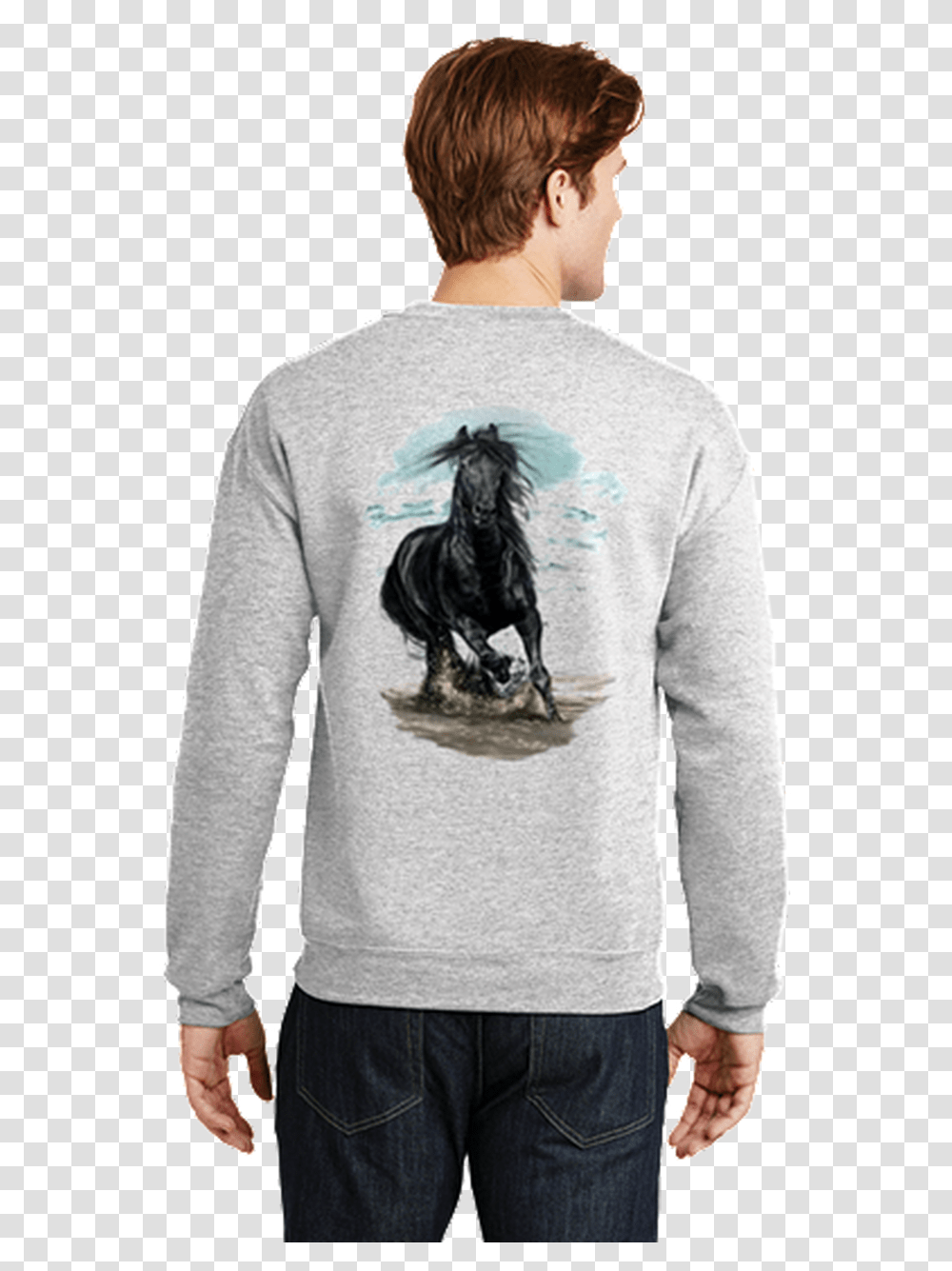 Outer Banks Wild Horse Sweatshirt Stallion, Sleeve, Apparel, Long Sleeve Transparent Png