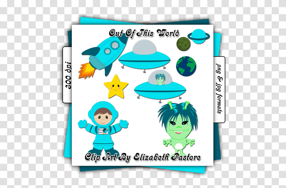 Outer Space Clip Art In Blue Includes Images A Little Astronaut, Outdoors, Poster Transparent Png