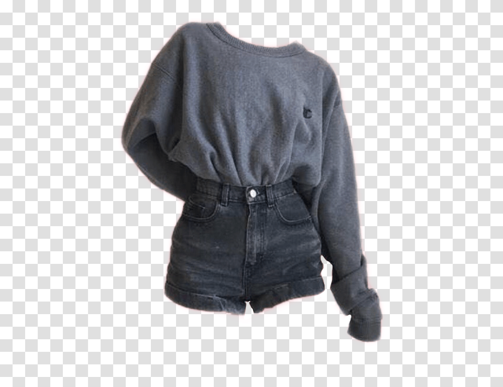 Outfit Aesthetic Aestheticoutfit Niche Nichememe Outfit, Apparel, Fleece, Sleeve Transparent Png