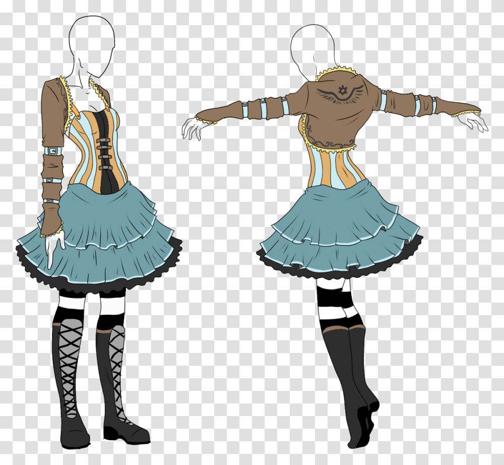 Outfit Drawing Steampunk Huge Freebie Download For Outfit Adopt, Person, Dance, Costume, Ballet Transparent Png