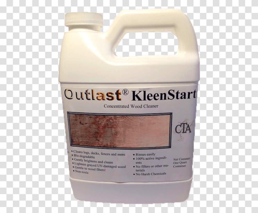 Outlast Kleenstart Concentrated Wood Cleaner Household Supply, Bottle, Box, Beverage, Alcohol Transparent Png