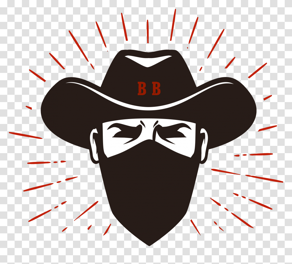 Outlaw Cowboy No Background Gangster Logo, Apparel, Cowboy Hat Transparent Png