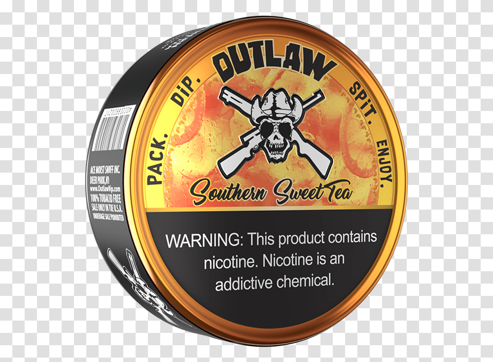 Outlaw Dip Tobacco Free, Logo, Trademark, Label Transparent Png