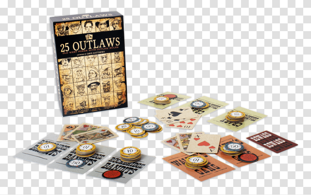 Outlaws Box And Poker Hands 25 Outlaws Board Game, Gambling Transparent Png