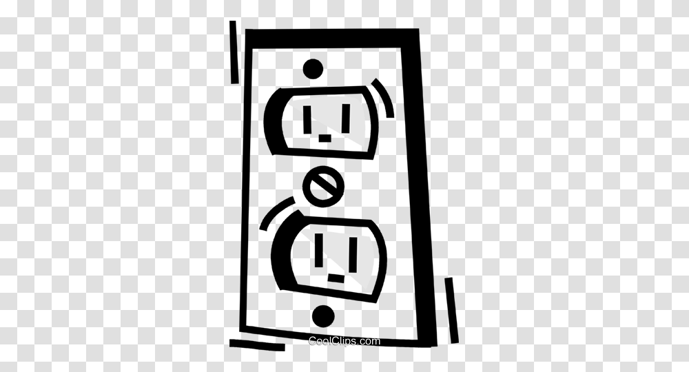 Outlets And Receptacles Royalty Free Vector Clip Art Illustration, Electrical Device, Electrical Outlet, Switch, Stencil Transparent Png