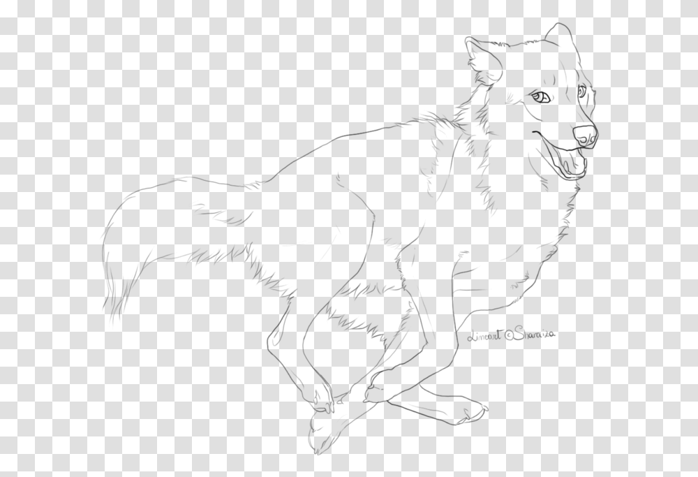 Outline Drawing Home Dragon Free Wolf Lineart, Gray, World Of Warcraft Transparent Png
