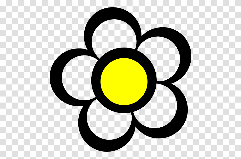 Outline Flower Clipart Black And White, Light Transparent Png