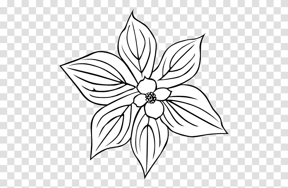 Outline Flower Clipart, Floral Design, Pattern, Ornament Transparent Png