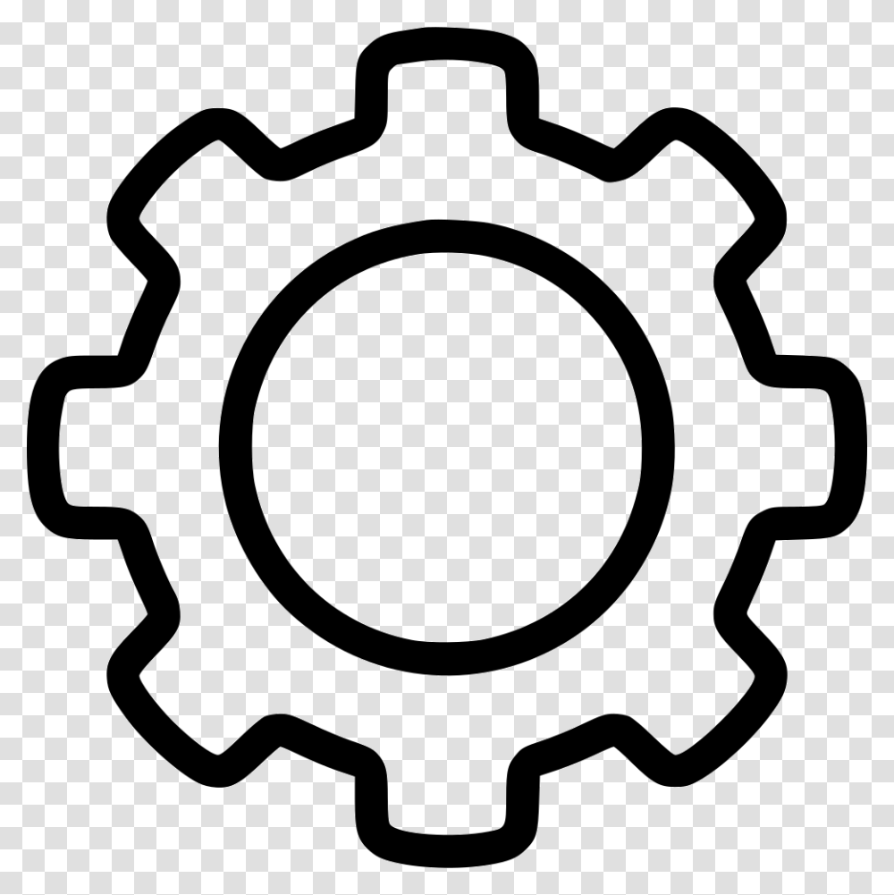 Outline Gear Icon Free Download, Machine Transparent Png