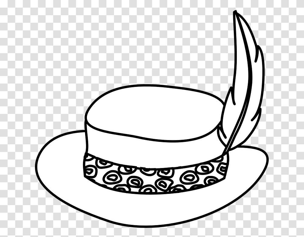 Outline Image Of Hat, Apparel, Cowboy Hat, Sun Hat Transparent Png