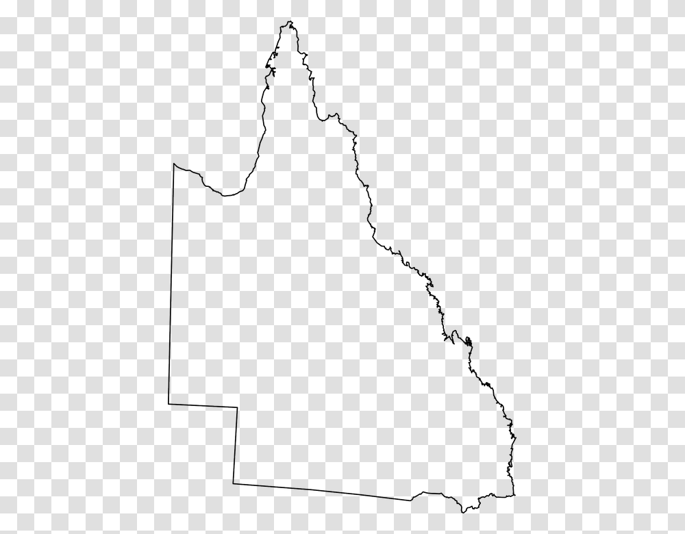 Outline Map Of Queensland, Silhouette, Animal, Mammal, Pet Transparent Png
