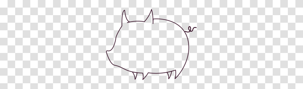 Outline Of A Pig, Cat, Mammal, Animal, Plant Transparent Png