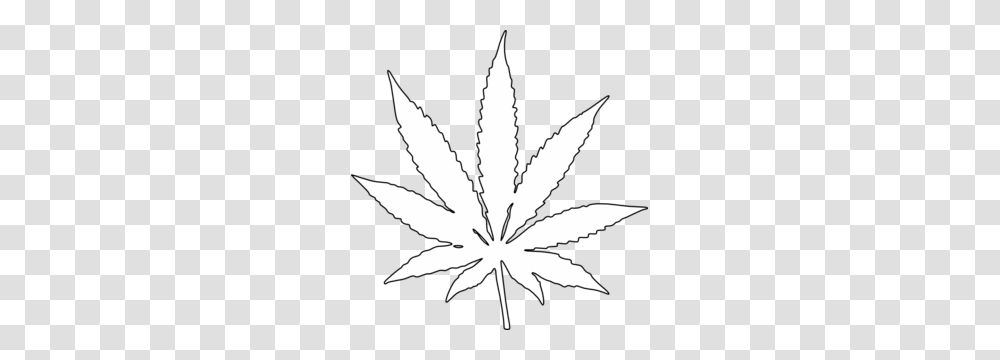 Outline Of A Pot Leaf, Plant, Person, Human, Weed Transparent Png