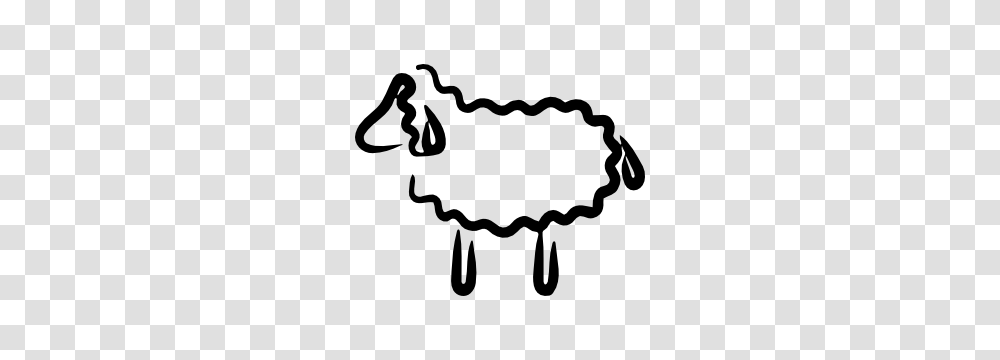 Outline Of A Sheep Lamb Sticker, Stencil, Lunch, Meal, Food Transparent Png