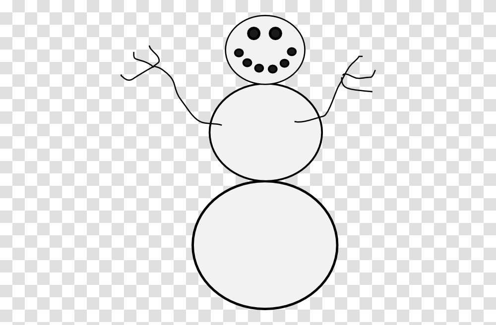 Outline Of A Snowman, Winter, Outdoors, Nature, Stencil Transparent Png