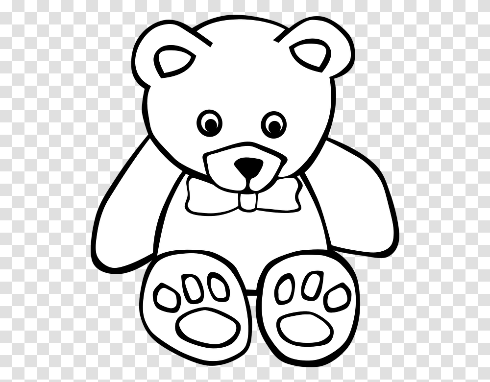 Outline Of A Teddy Bear Free Download Clip Art, Toy, Plush, Snowman, Winter Transparent Png